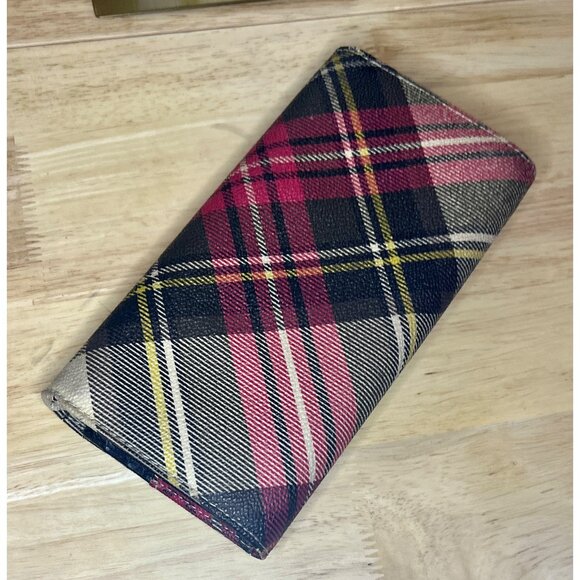 Vivienne Westwood Tartan Check Wallet With Gold Orb Logo - Picture 14 of 15